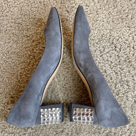 Kate Spade Danika Crystal Block Heels Gray Women’s Size 8.5 - Picture 7 of 12